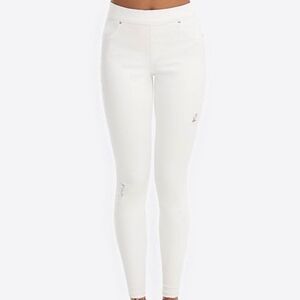 SPANX Women's White Distressed Ankle Skinny Jeans size M